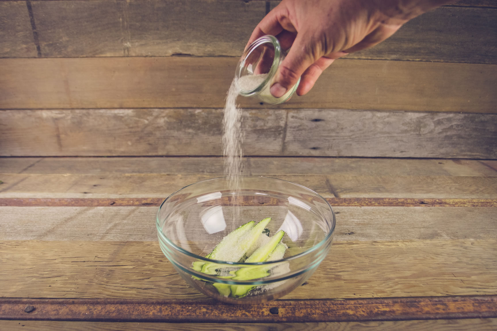 salted cucumbers