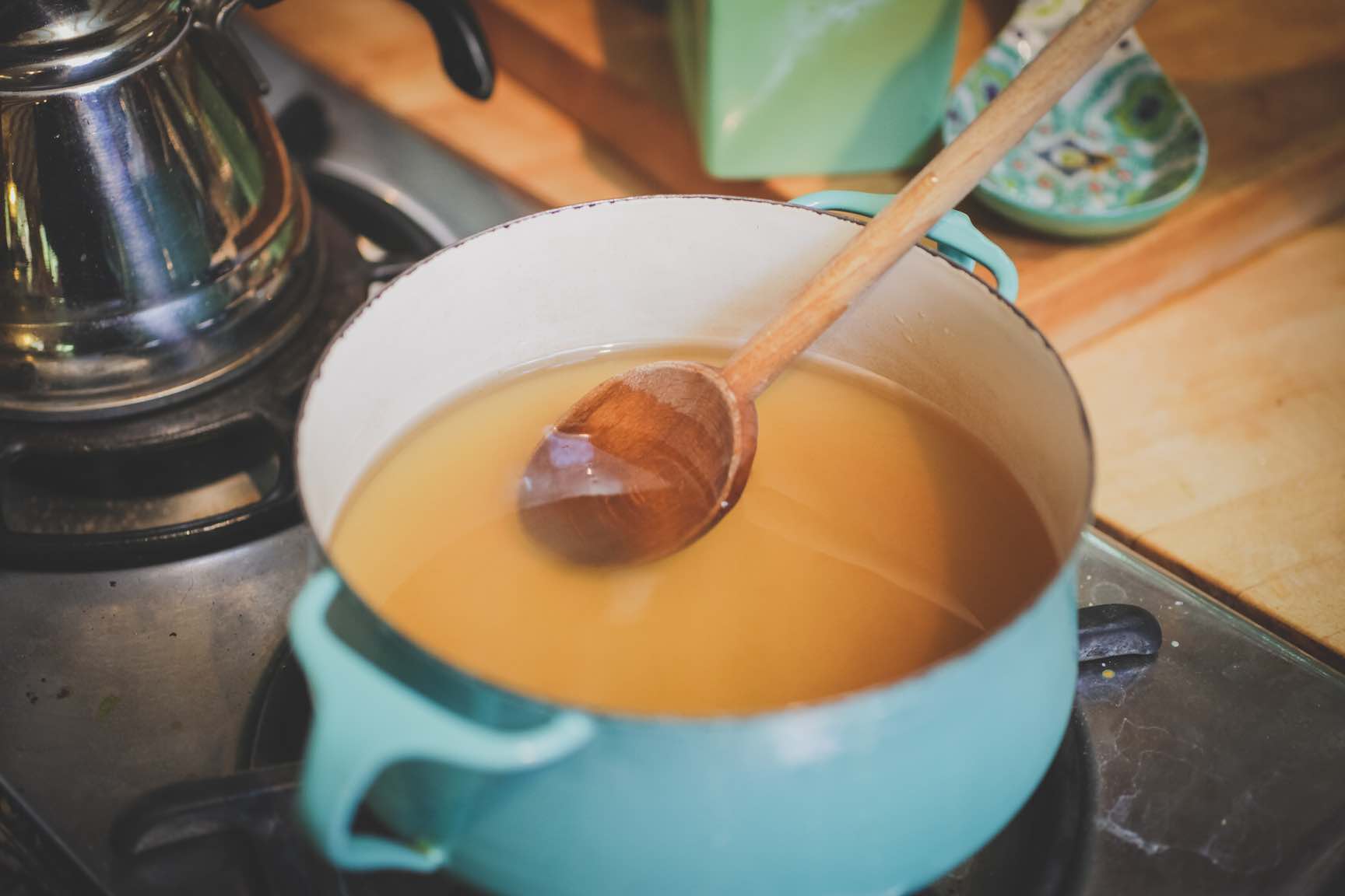making rich syrup for homemade orange bitters