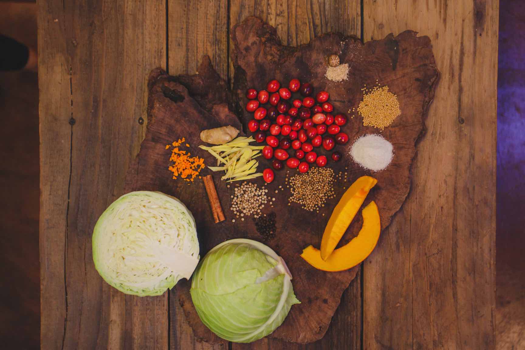 pumpkin cranberry sauerkraut