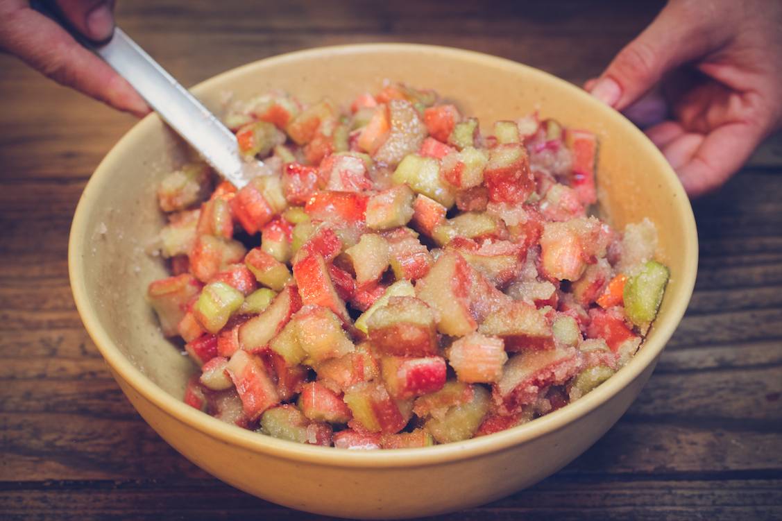 Rhubarb Jam w/ Rose Geranium and Raspberry Vinegar