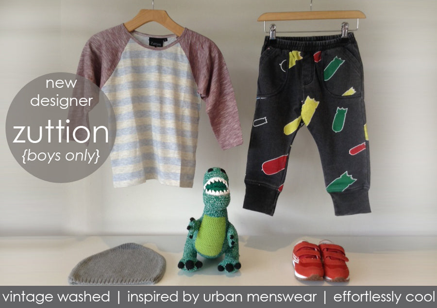 Cool designer boys clothing by Zuttion available online at Tinypeople.