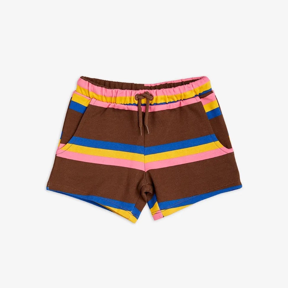 Stripe Sweatshorts Brown