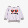 Sun&#39;s Up Embroidered Sweatshirt Purple