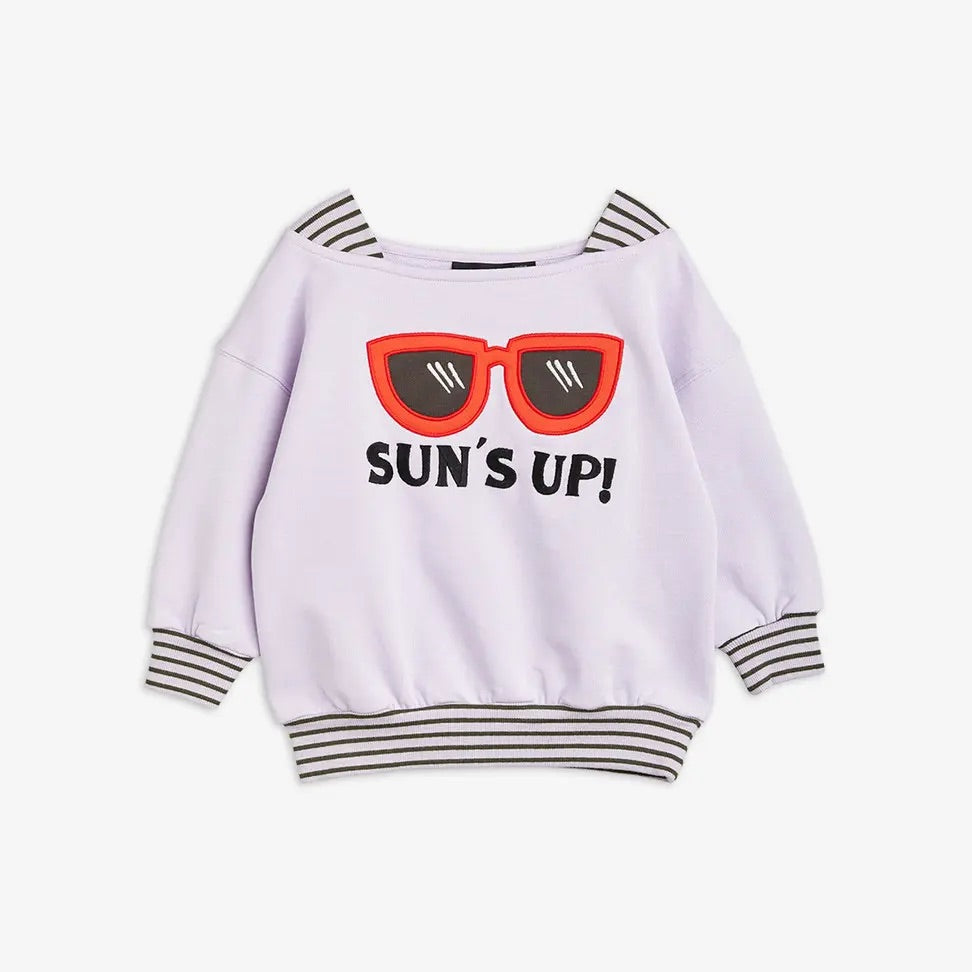 Sun's Up Embroidered Sweatshirt Purple