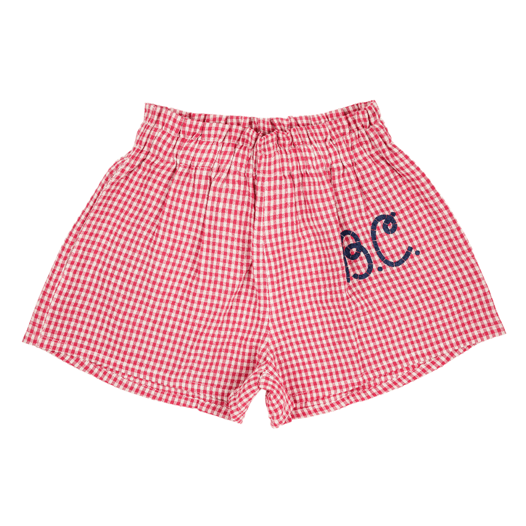 Pink Vichy Woven Shorts