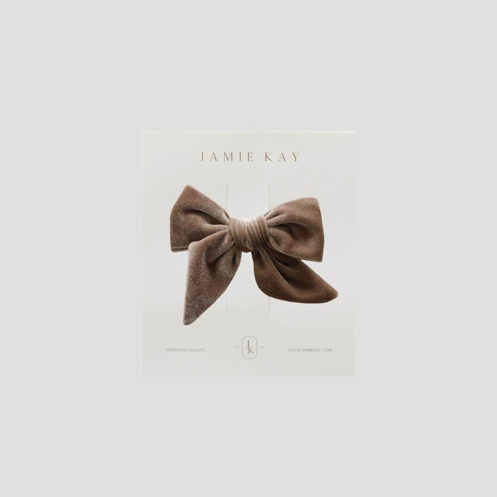 Jamie Kay Harper Velvet Bow Fawn Headbands / Hair Clips - suiteyosemite Cool Kids Clothes