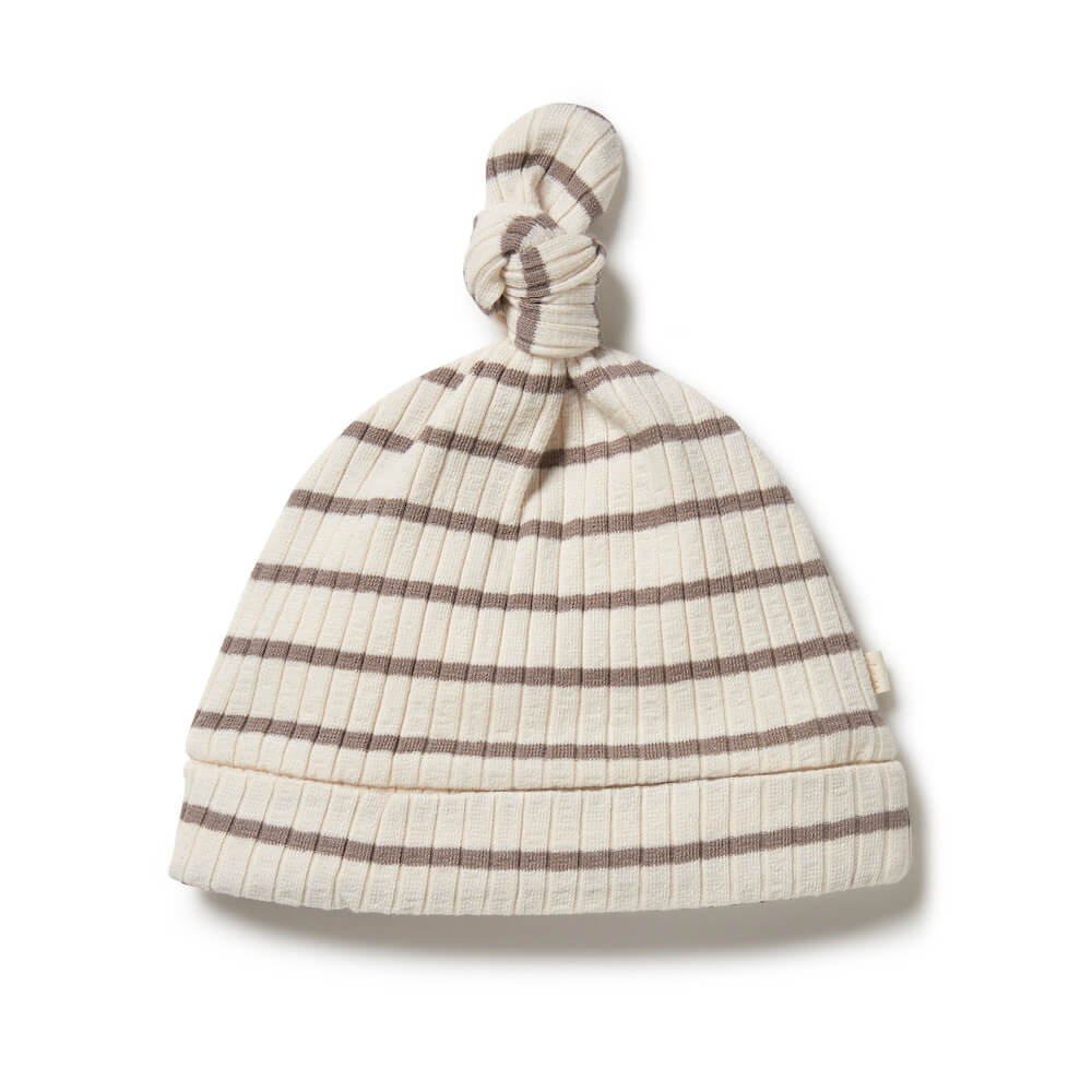 Wilson & Frenchy Organic Rib Knot Hat Hazelwood / Ecru | suiteyosemite