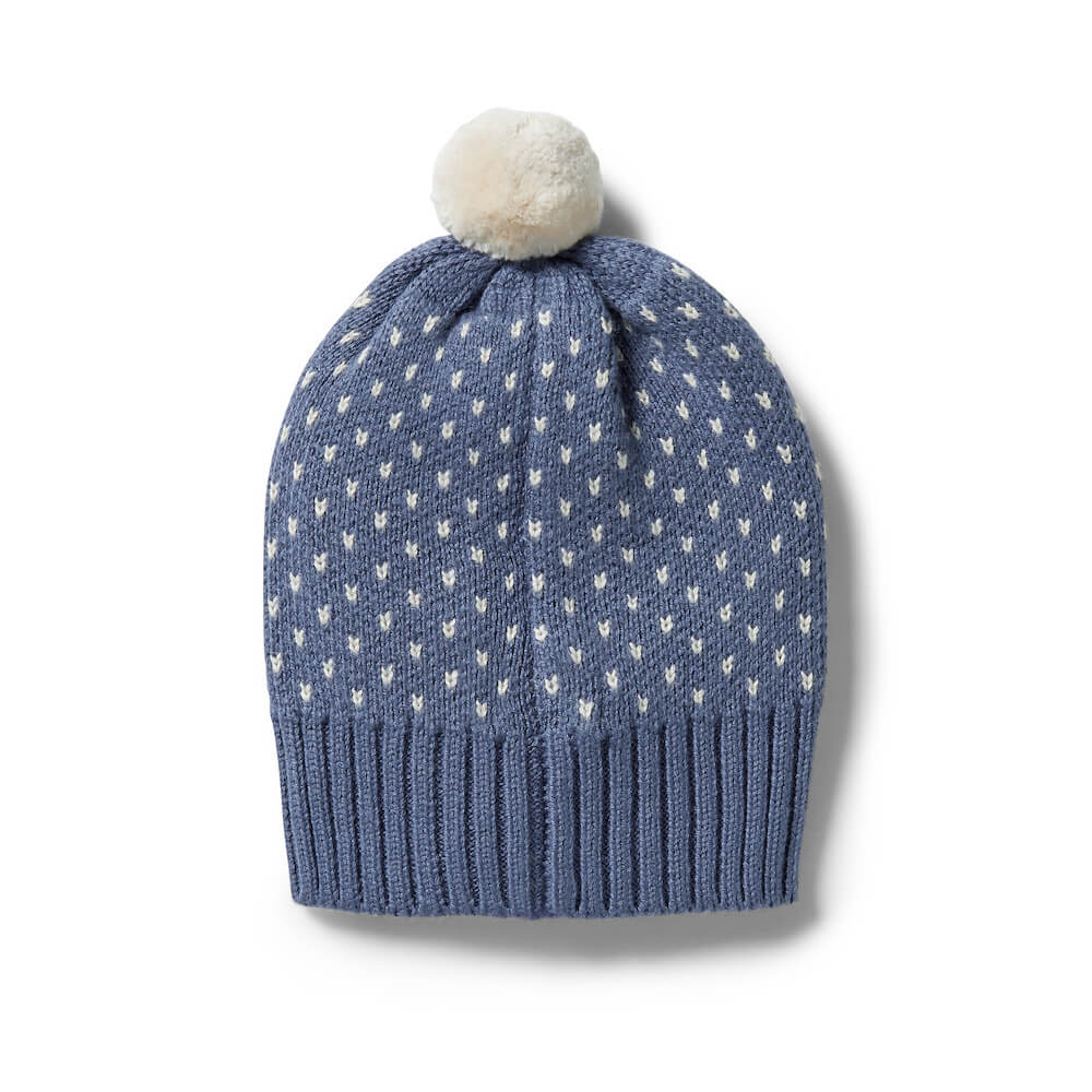 Wilson & Frenchy Knitted Fleck Hat Blue Depths | suiteyosemite