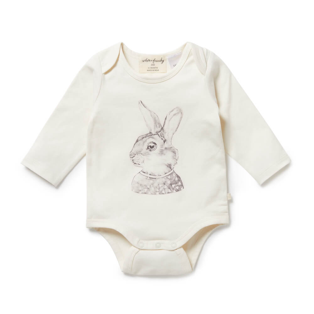 Organic Envelope Bodysuit Bunny Rabbit