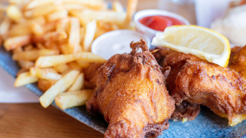 fried chicken with chips