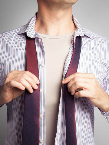 Picture of undershirt with shirt and tie