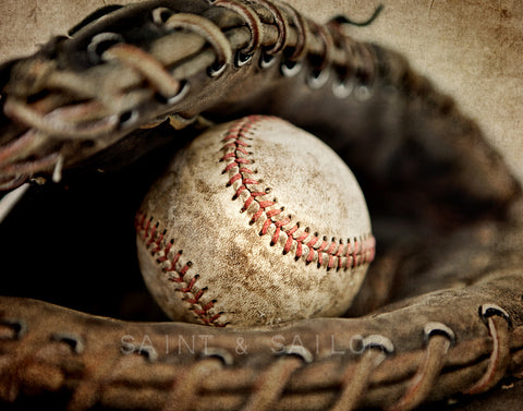 Vintage Baseball in Catchers Mit
