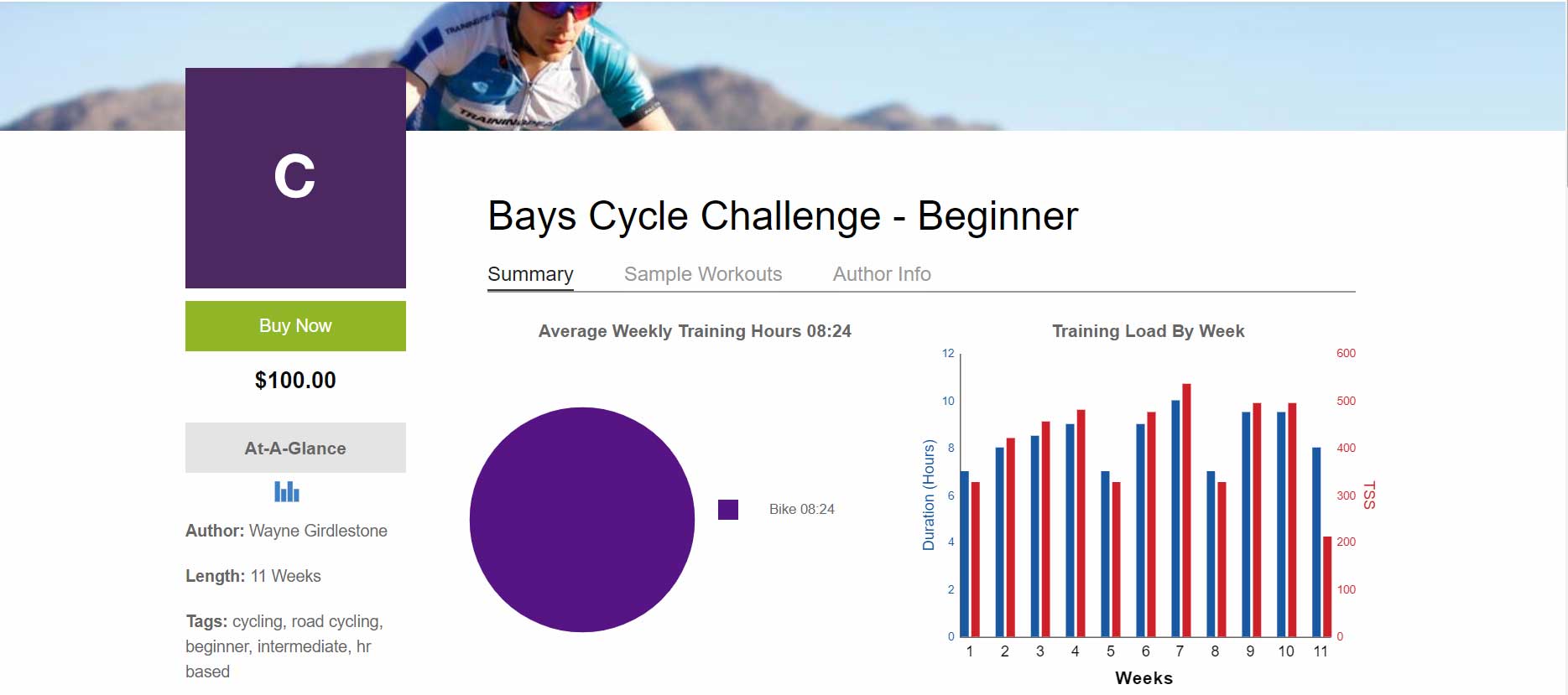 Bays Cycle Challenge Training Plan