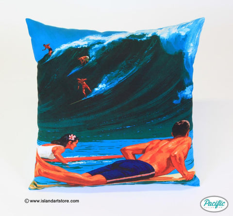 Vintage surf Father's Day printed cushion