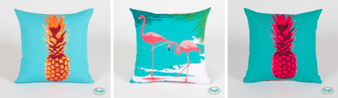 tropical print cushions by pacific pillow company