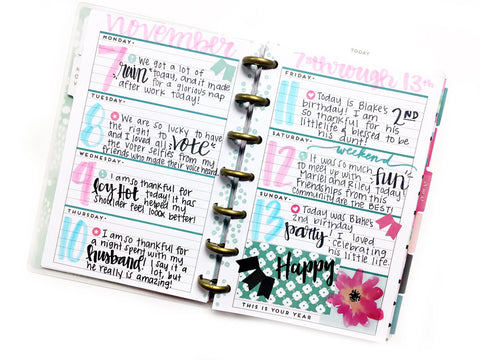 Mini Happy Planner with Writing in It