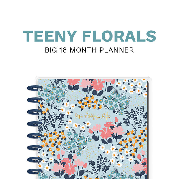 2022 Teeny Florals Big Vertical Happy Planner - 18 Months