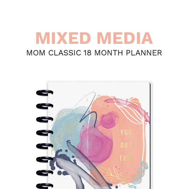 2022 Mixed Media Mom Classic Dashboard Happy Planner - 18 Months