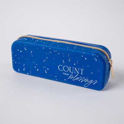 Count Your Blessings Silicone Zip Pen Pouch