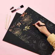 Rainbow Scratch Paper Kit - Fun Florals