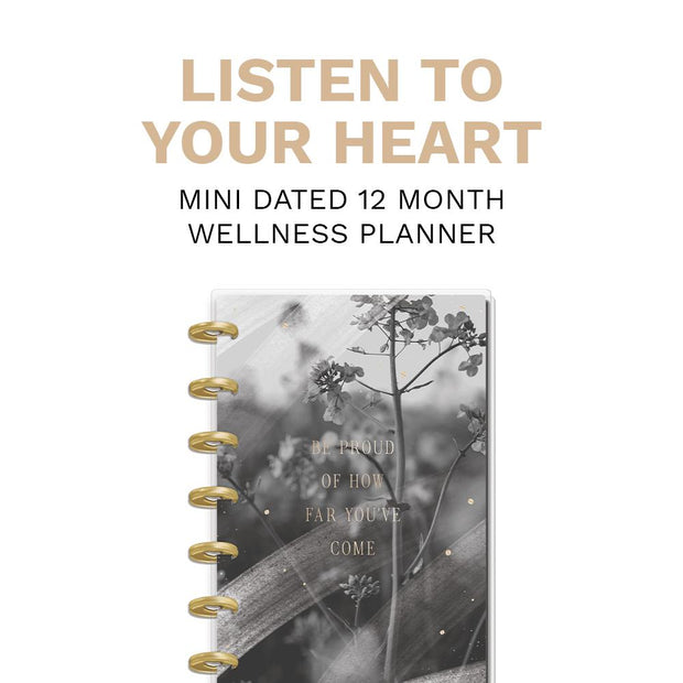 2022 Listen to Your Heart Mini Wellness Happy Planner - 12 Months