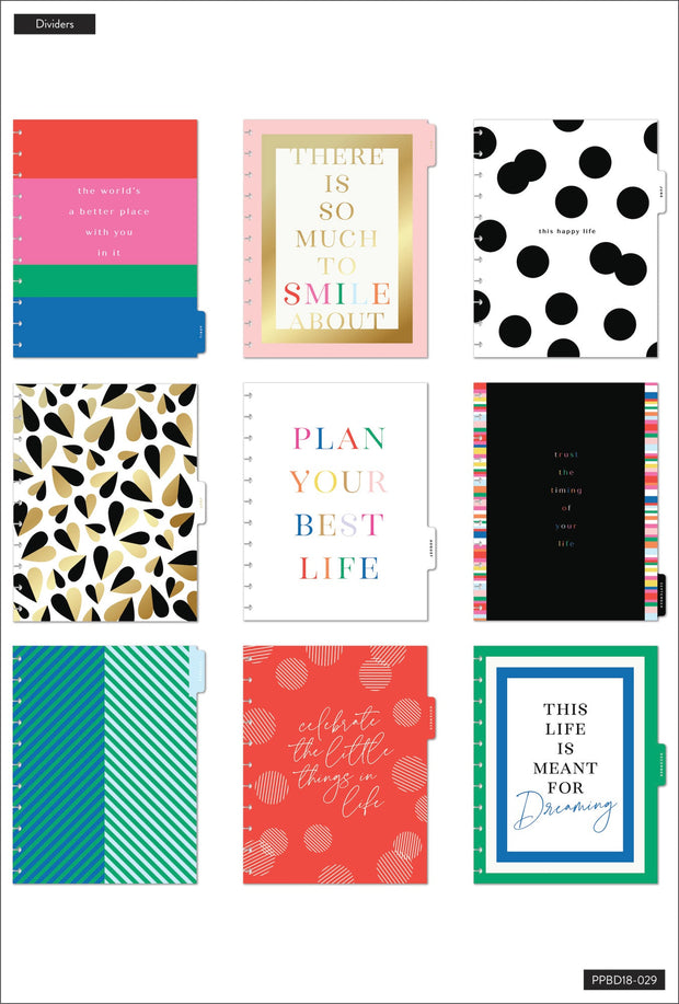 2022 Bold and Bright Big Vertical Happy Planner - 18 Months