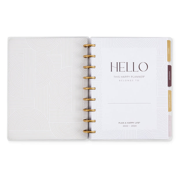 2022 Achieve Greatness Classic Hourly Vertical Happy Planner - 18 Months