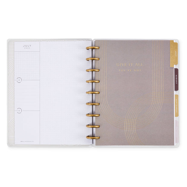 2022 Achieve Greatness Classic Hourly Vertical Happy Planner - 18 Months