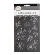 Everyday Florals - 5 Sticker Sheets - Clear