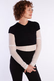 ISABEL BENENATO Cropped 2 Way Wrap Top
