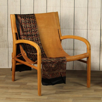 Leather Sling Consuelo Lounge Chair by Artisan Living
