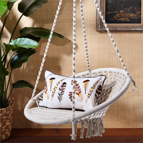 Two's Company Macrame Hanging Chair - Set Of 2 – Modish Store