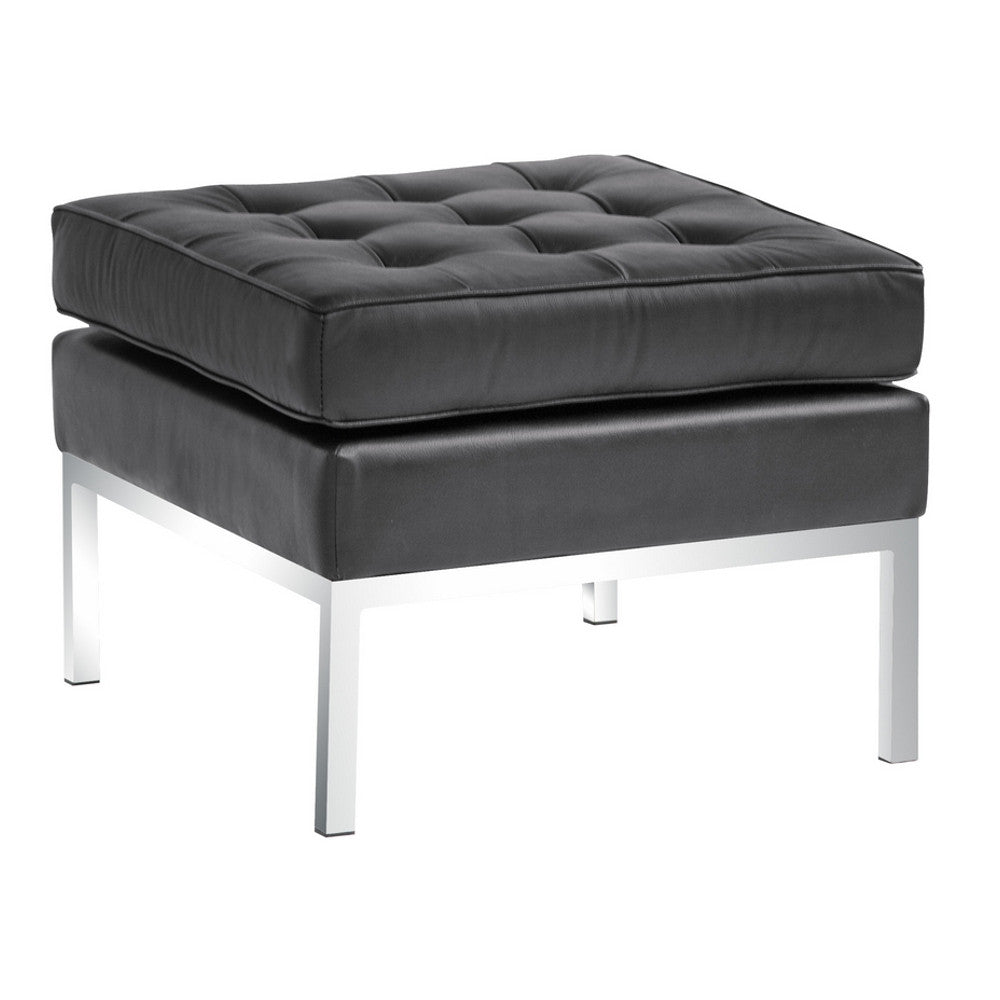 Fine Mod Imports Button Ottoman in Leather | Ottomans | Modishstore-2