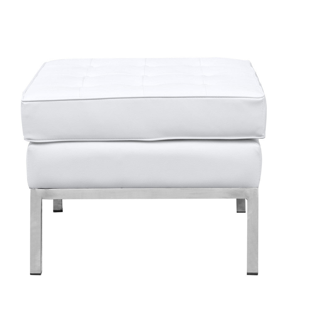 Fine Mod Imports Button Ottoman in Leather | Ottomans | Modishstore-9