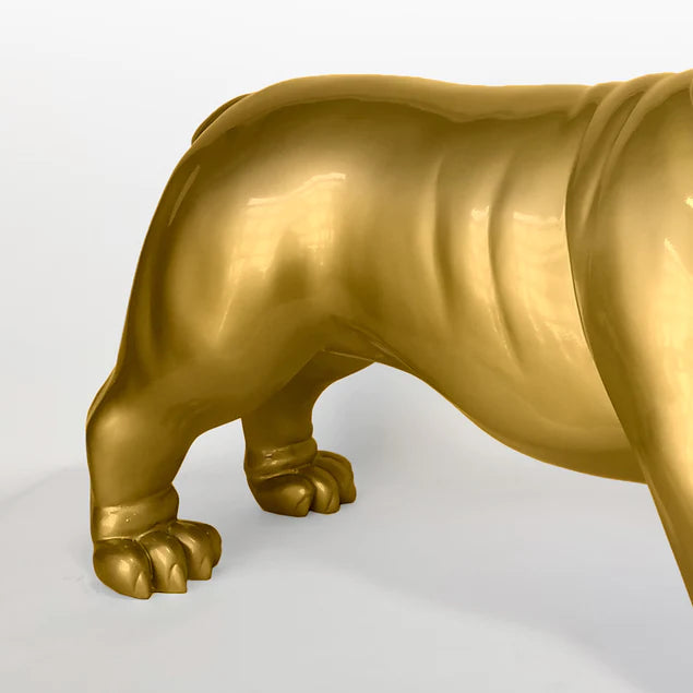 Fiberglass UV Bulldog MD Outdoor Sculpture, Gold By Gold Leaf Design Group | Animals & Pets | Modishstore - 4