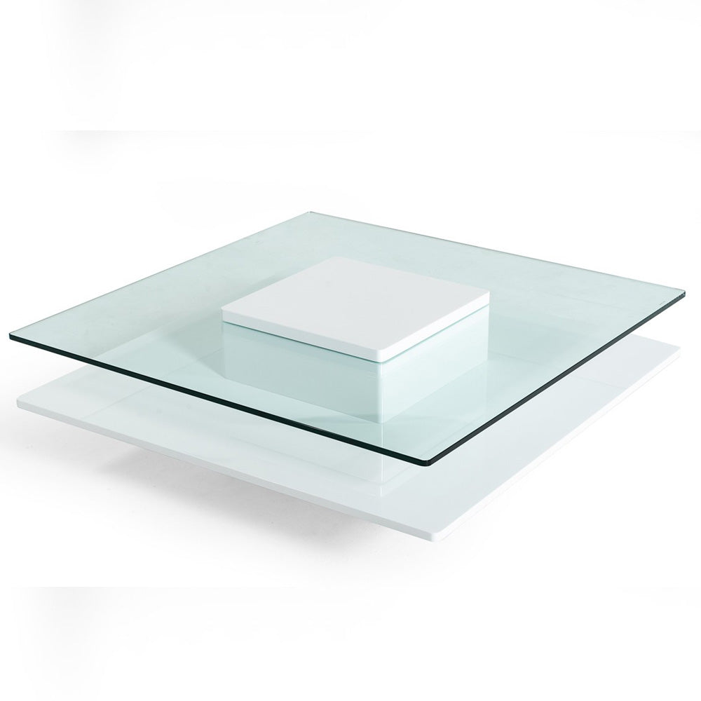 Stunning modrest coffee table Vig Furniture Modrest Emulsion Modern White Glass Coffee Table