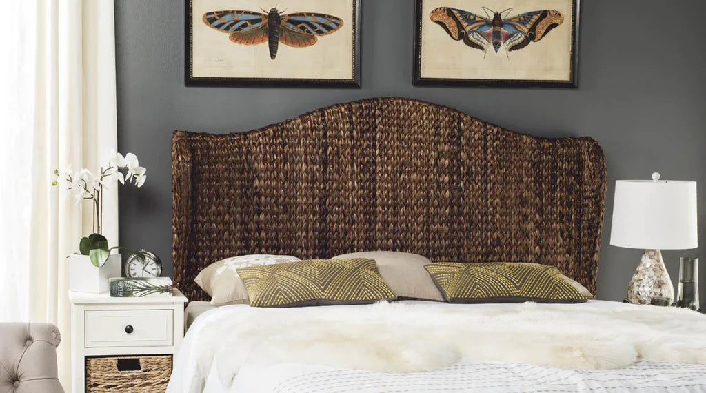 Safavieh Nadine Headboard Queen Size - Brown | Headboards | Modishstore