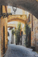 Wandering Orvieto - Colored Pencil Artwork by Caryn Coville