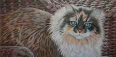 Whiskers and Wicker - Colored Pencil Artwork by Dede Barsness