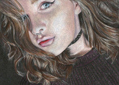 Sophie's Selfie - Colored Pencil Artwork by Julie King