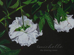 Pining Peonies - Colored Pencil Artwork by Michelle Smith