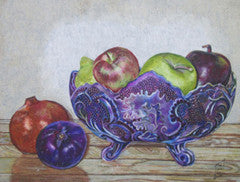 Bol de fruits - Colored Pencil Artwork by Nancy Thomas