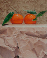 Mandarins and paper - Colored Pencil Artwork by Paco Martin Dominguez