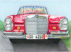 Pete's Benz - Colored Pencil Artwork by Sue Grimm
