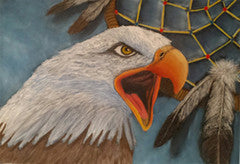 Sacred Eagle - Colored Pencil Artwork by Susan Fox