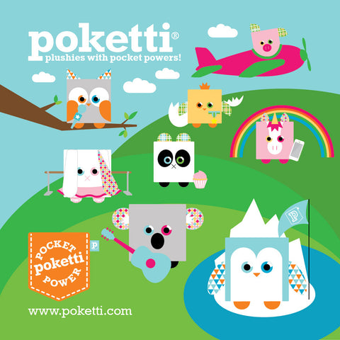 Poketti Plushies with Pocket Power Icons