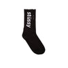 Stussy Helvetica Jacquard Crew Black Socks
