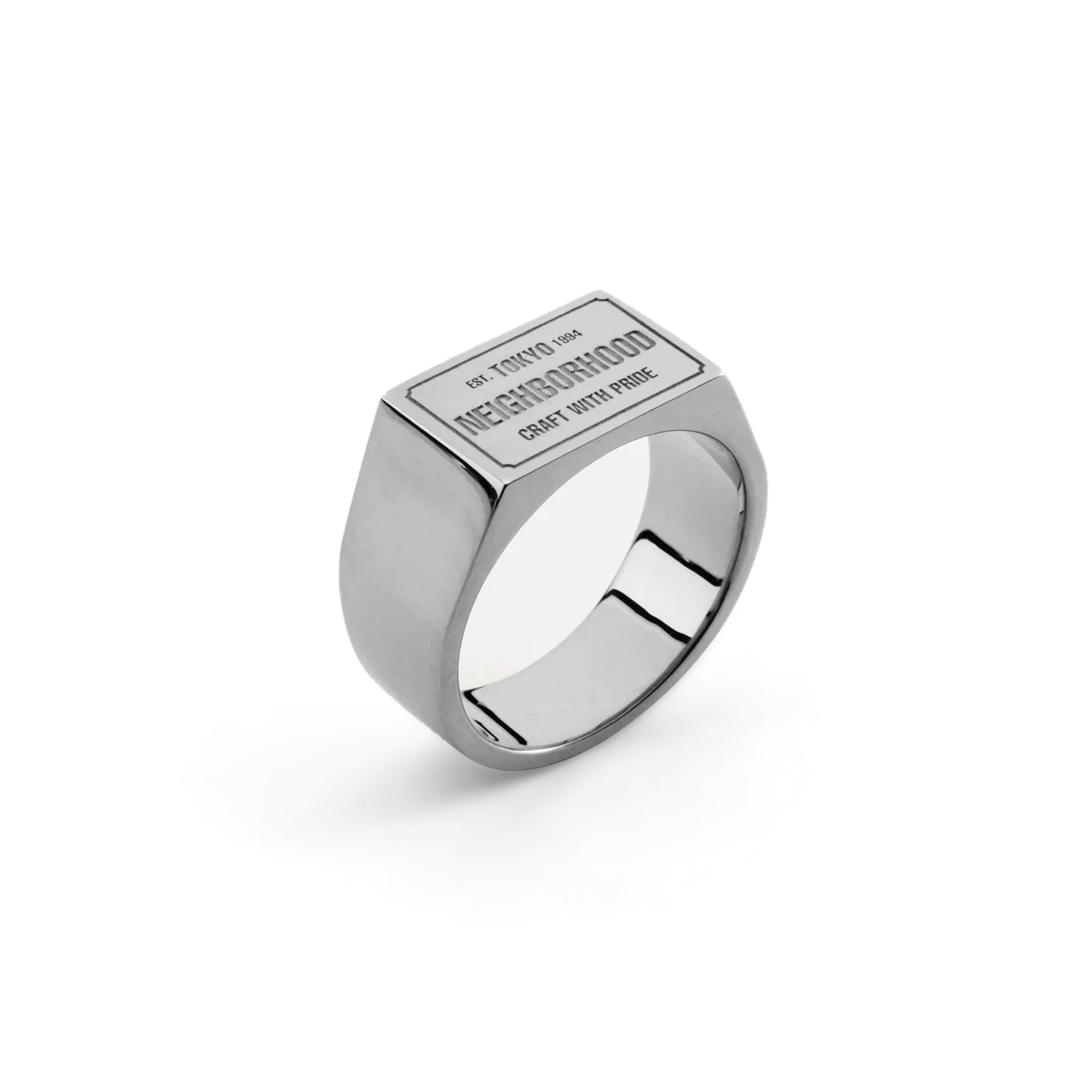 NEIGHBORHOOD SILVER SIGNET RING-