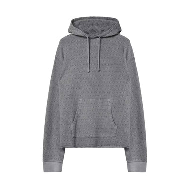 John Elliott Mens Raw Edge Jacquard Terry Hoodie