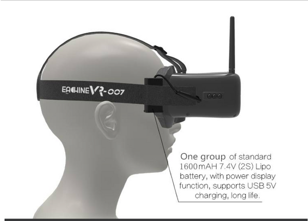 Video Goggles Eachine 5.8G 40 Channels HD FPV Goggles VR-007 VR007